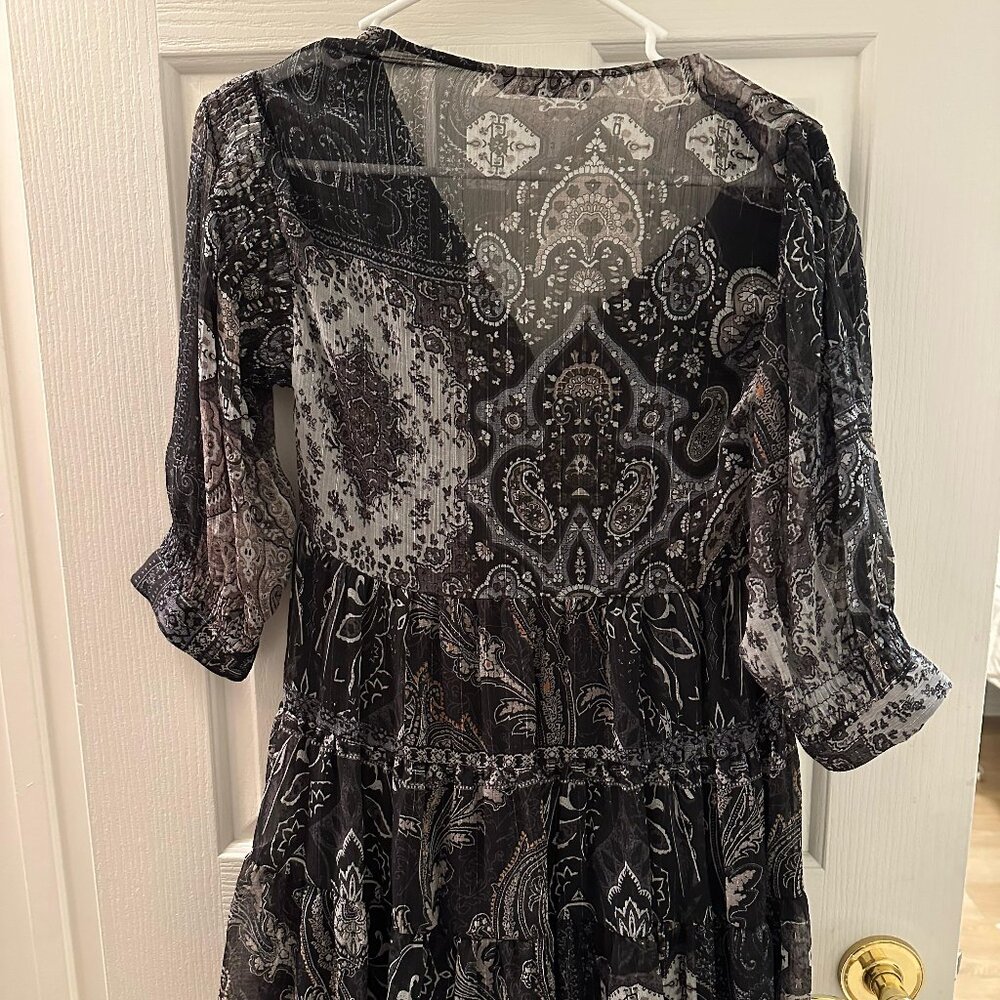 Zara Ruffled Print Dress Multicolor - Picture 3 of 7